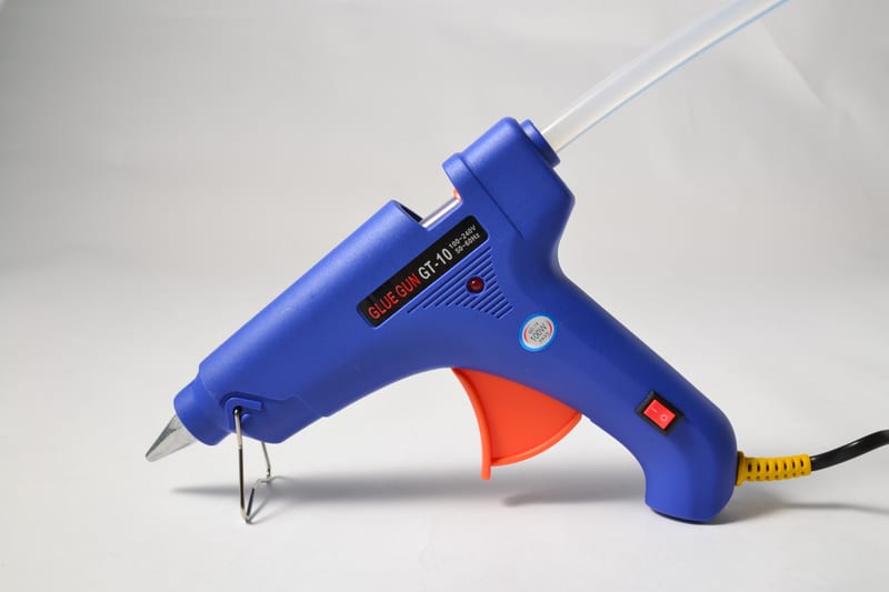 Saide-100W Blue  Aluminum Nozzle Hot Melt Glue Gun