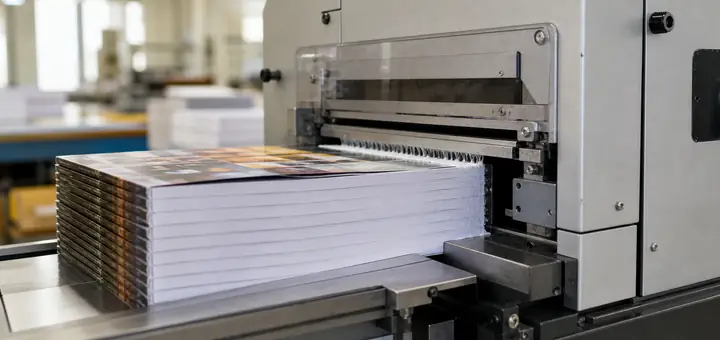 Bookbinding and print finishing hot melt application illustration